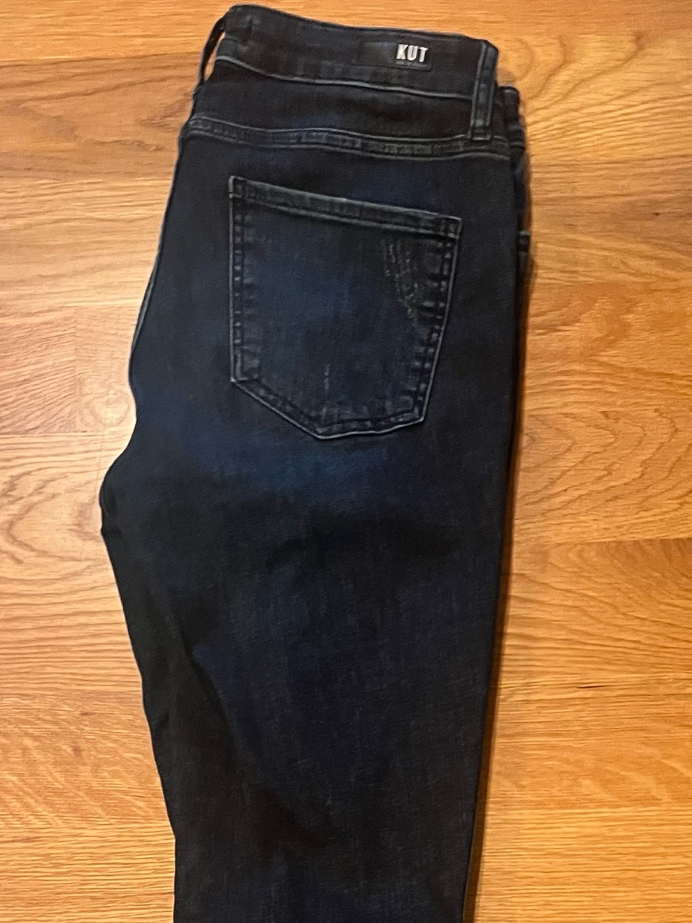 Women’ Dark Black Straight-Leg Jeans Kut from The Kloth-Like New